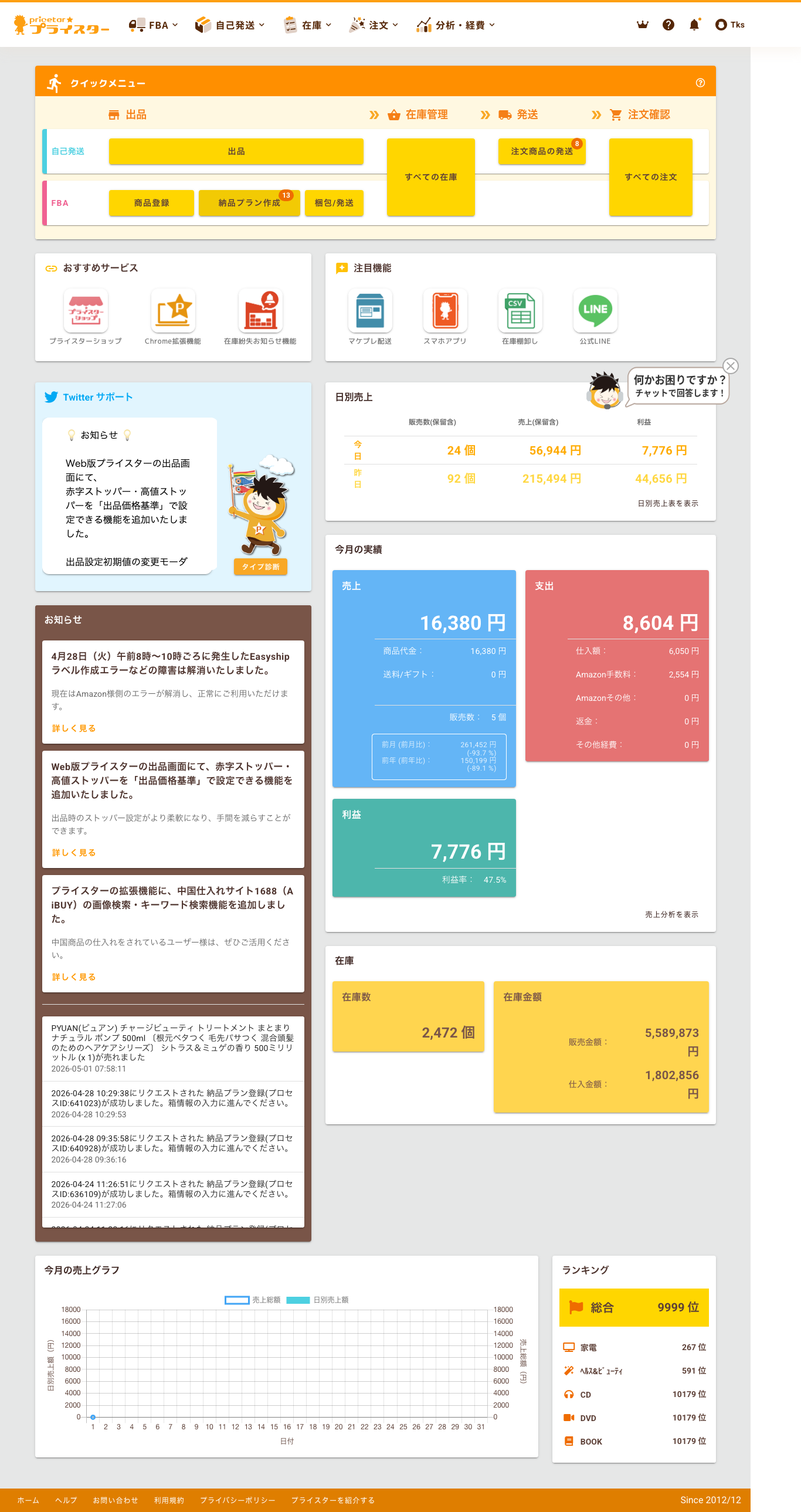 Amazon滞留商品 自動値下げ